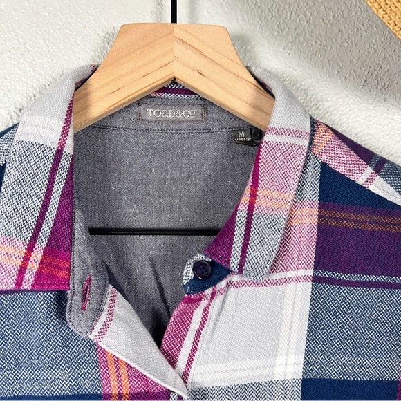 Toad & Co Women's Mojacette Overshirt Jacket Lined Plaid  Shacket Size Medium - Picture 8 of 11